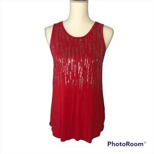 NWOT Apt. 9 Women's Red Sleeveless Flowy Top Size XS